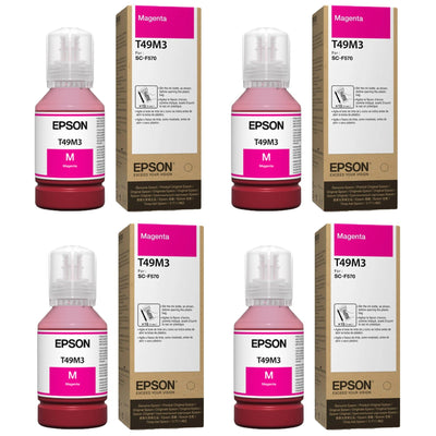 Epson SureColor Magenta Ink Set for Epson F170 &amp; Epson F570 - 4 Pack Sublimation Bundle Epson 