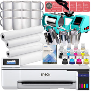 Epson SureColor PRO F570 24" Sublimation Printer w/ 4-in-1 Mug Press Sublimation Bundle Epson Epson F570 Bundle 