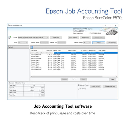 Epson SureColor PRO F570 Desktop 24" Dye Sublimation Printer Bundle Sublimation Bundle Espon 