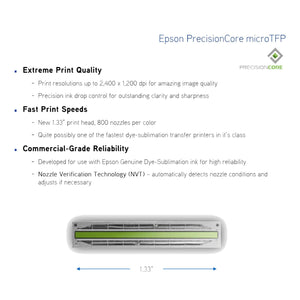 Epson SureColor PRO F570 Desktop 24" Dye Sublimation Printer Sublimation Bundle Espon 