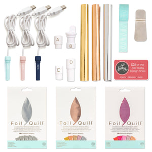 Foil Quill All-In-One Bundle, 3 Foil Sets, 3 Quills, Adapters, Rolls, Tape, Design Card Silhouette We R Memory Keepers 