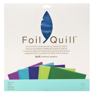 Foil Quill Foil Pack - Peacock 12" x 12" - 15 Pack - Swing Design