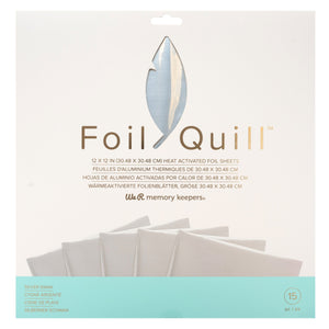 Foil Quill Foil Pack - Silver Swan 12" x 12" - 15 Pack - Swing Design