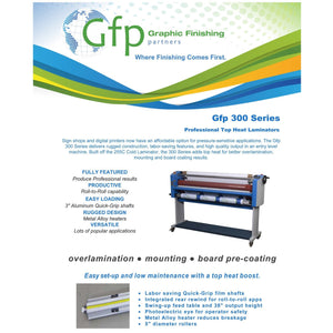 GFP 363TH Top Heat Wide Format Roll Laminator with Stand - 63" Eco Printers GFP 