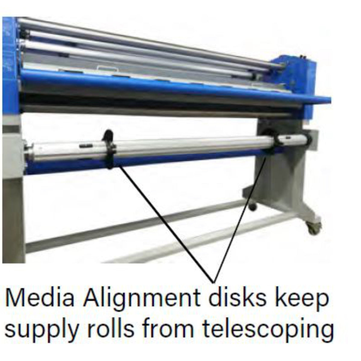 GFP 563TH-4RS Production Top Heat Roll Laminator with Stand - 63&quot; Eco Printers GFP 