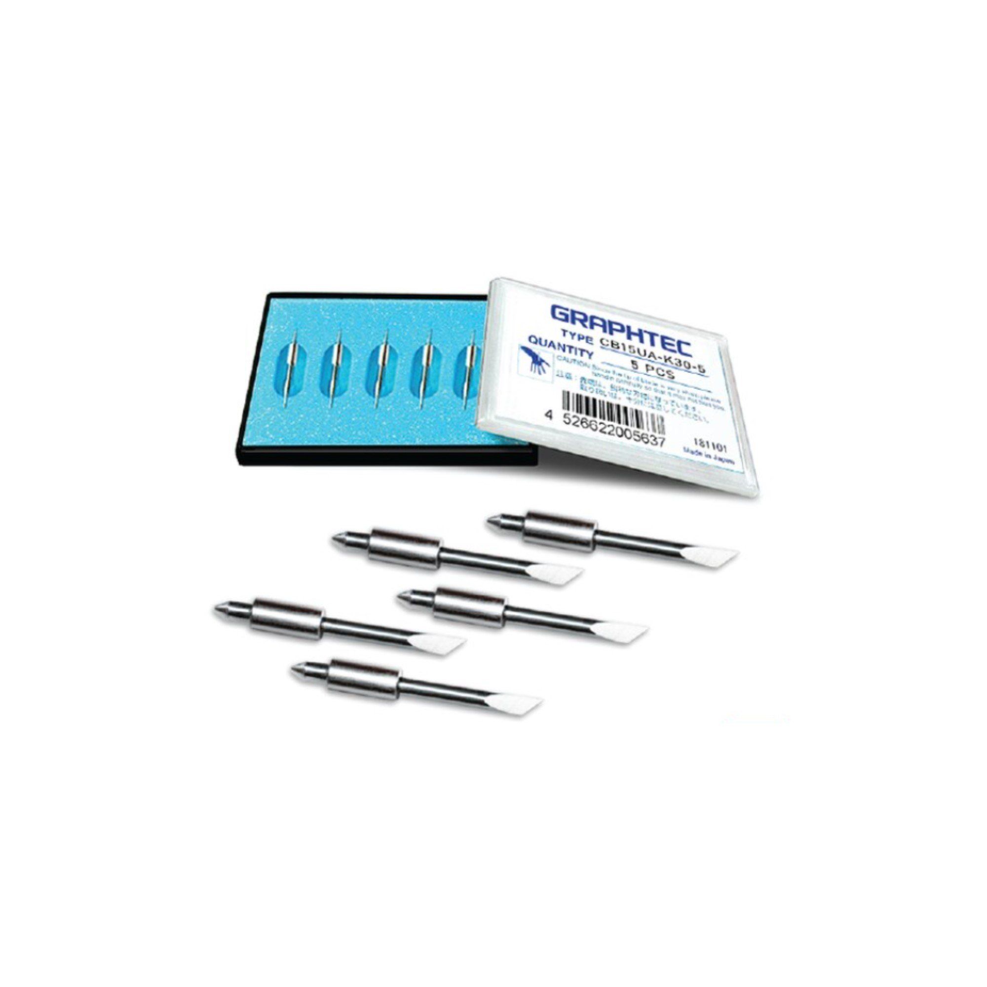 Graphtec CB15UA-K30 60° Super-Steel Blade - For High Intensity Reflective Media Graptec Accessories Graphtec 5 Pack 