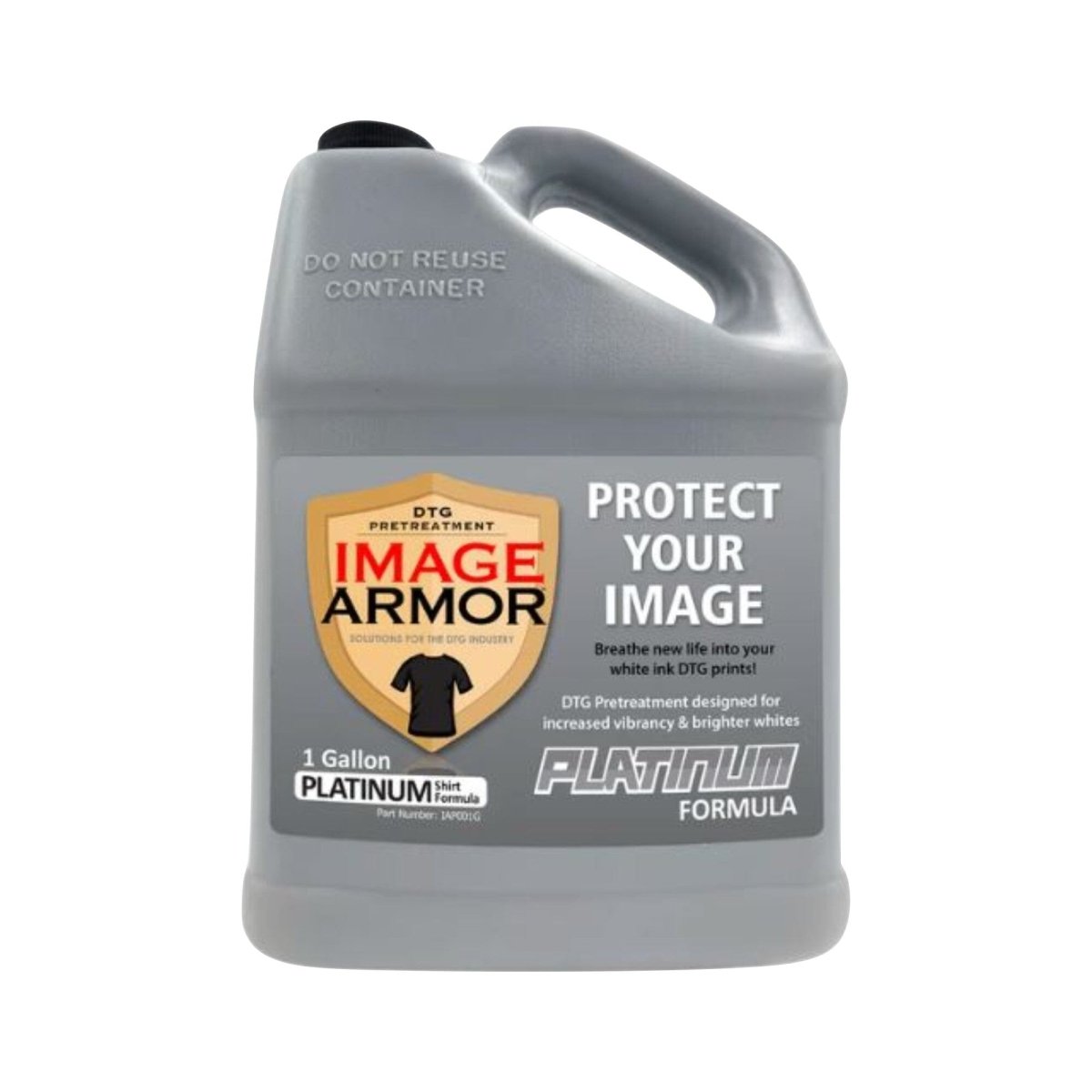 Image Armor Liquid Pretreat for DTG Platinum Formula - 1 Gallon Swing Design 1