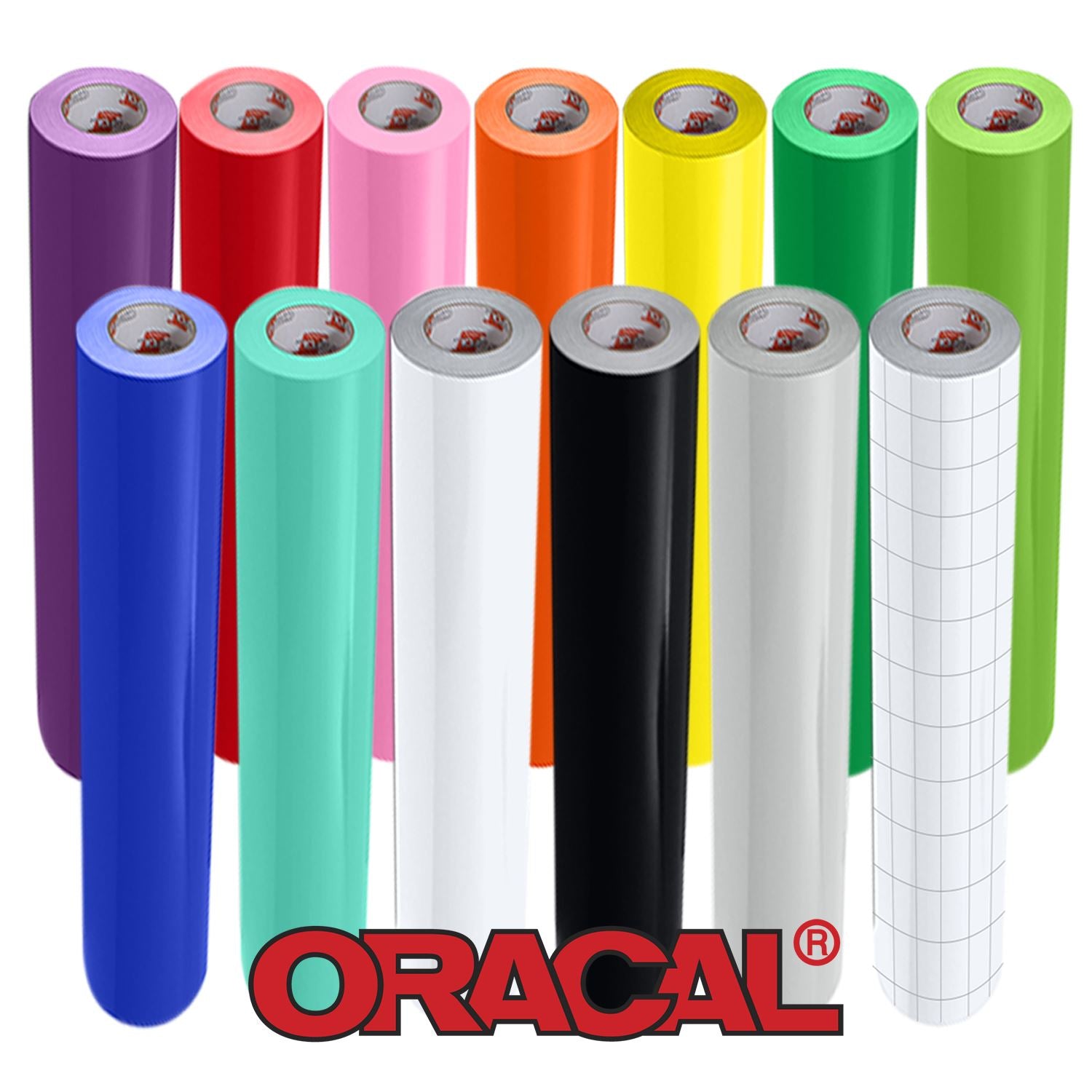 Oracal 12 x 25 Feet Roll Clear Transfer Tape w/ Grid for Adhesive Vinyl | Tape