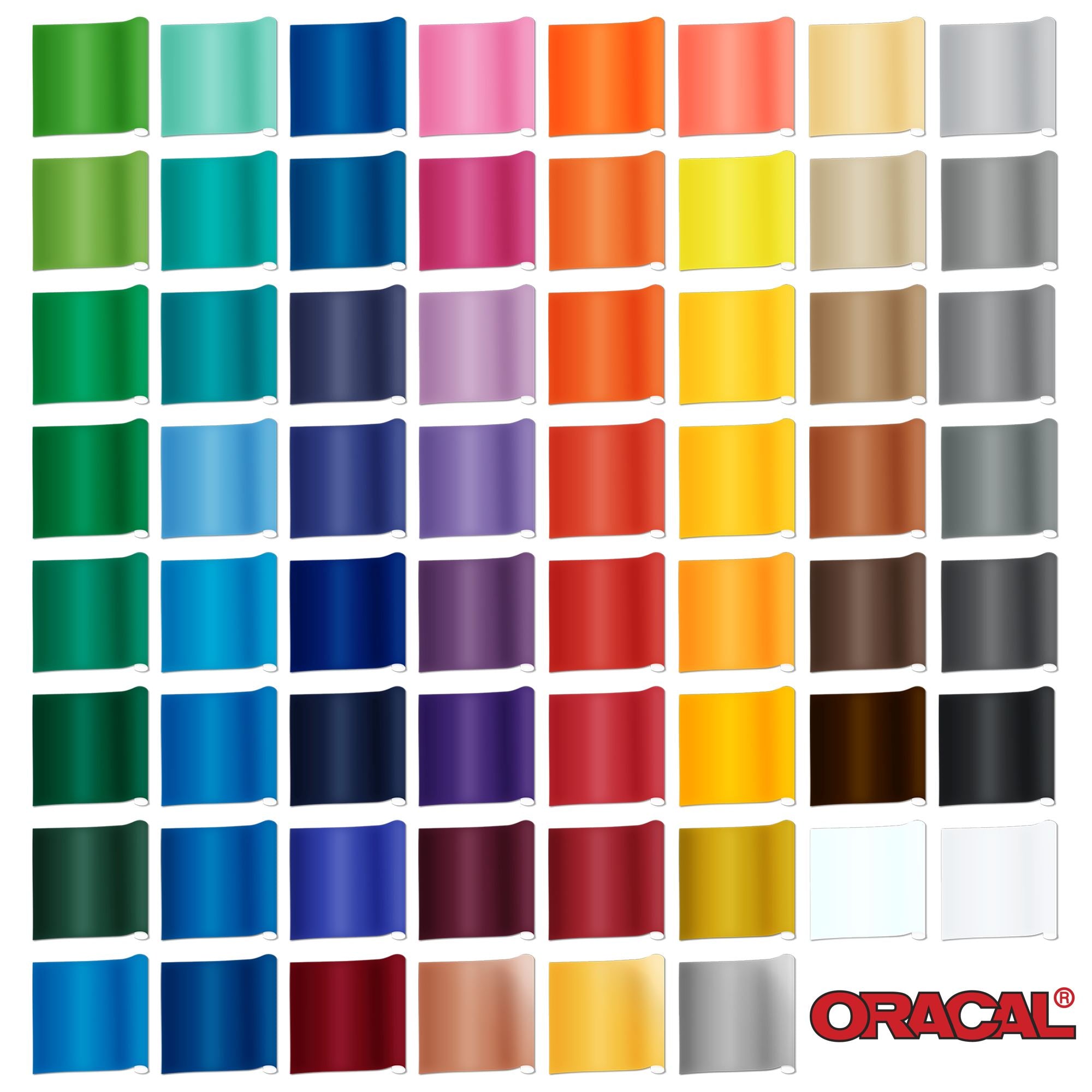 Oracal 651 Glossy Adhesive Vinyl Sheets 12 x 12 - 10 Sheet Pack