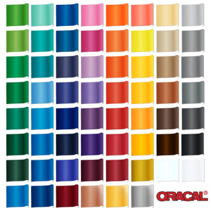Oracal 651 Glossy Adhesive Vinyl Sheets 12" x 12" - 10 Sheet Pack Oracal Vinyl Oracal 