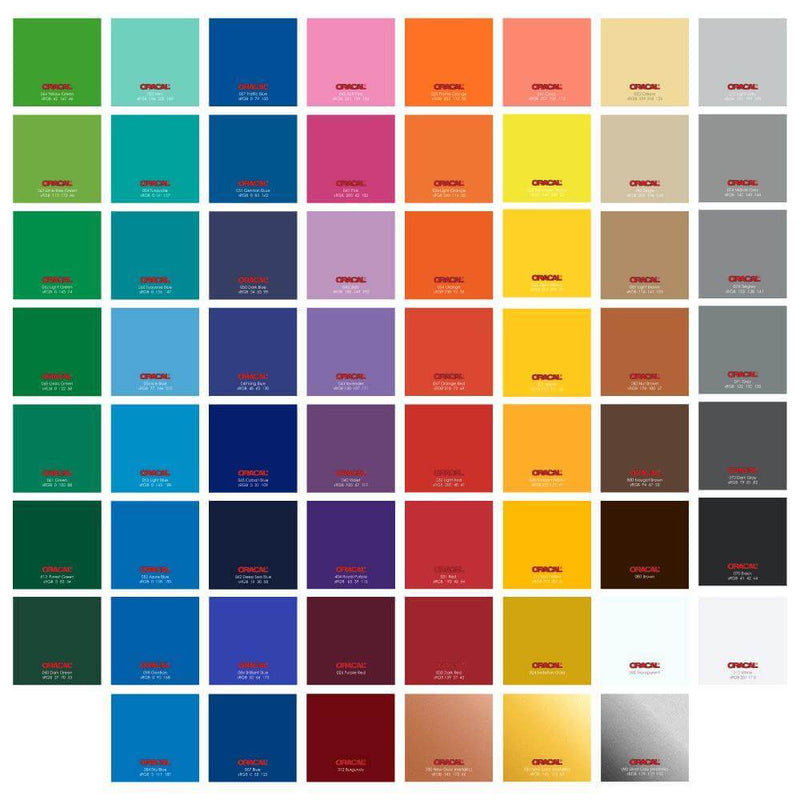 Oracal 651 Glossy Vinyl Sheets 12" x 12" - 10 Pack Oracal Vinyl Oracal 