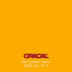 Oracal 651 Glossy Vinyl Sheets - Golden Yellow - Swing Design