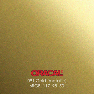 Oracal 651 Glossy Vinyl Sheets - Metallic Gold - Swing Design