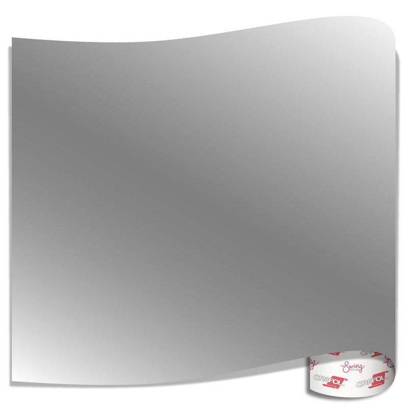 Oracal 651 Glossy Vinyl Sheets - Metallic Silver Grey - Swing Design