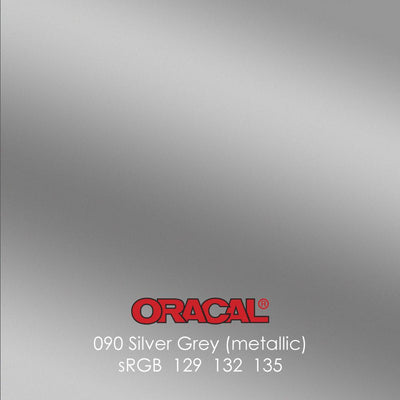 Oracal 651 Glossy Vinyl Sheets - Metallic Silver Grey - Swing Design