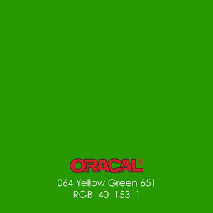 Oracal 651 Glossy Vinyl Sheets - Yellow Green - Swing Design