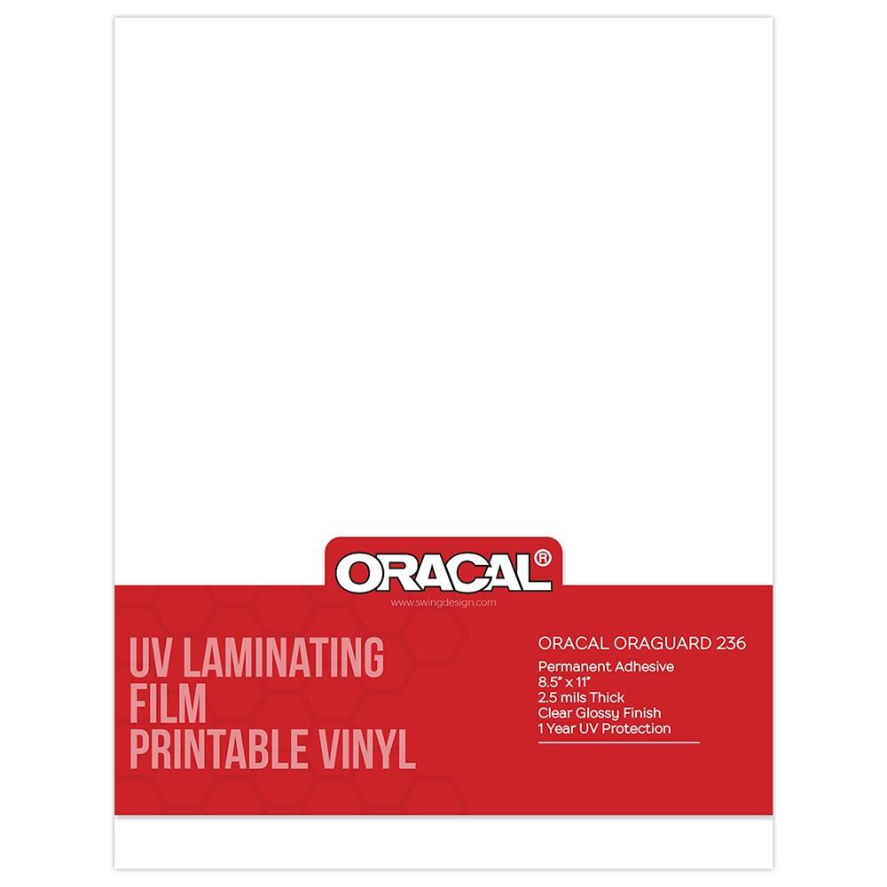 Oracal UV Laminating Film for Printable Vinyl Sheets, 25 Pack