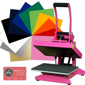 Pink Pro Craft Heat Press 9" x 12" Bundle Heat Press Hotronix 