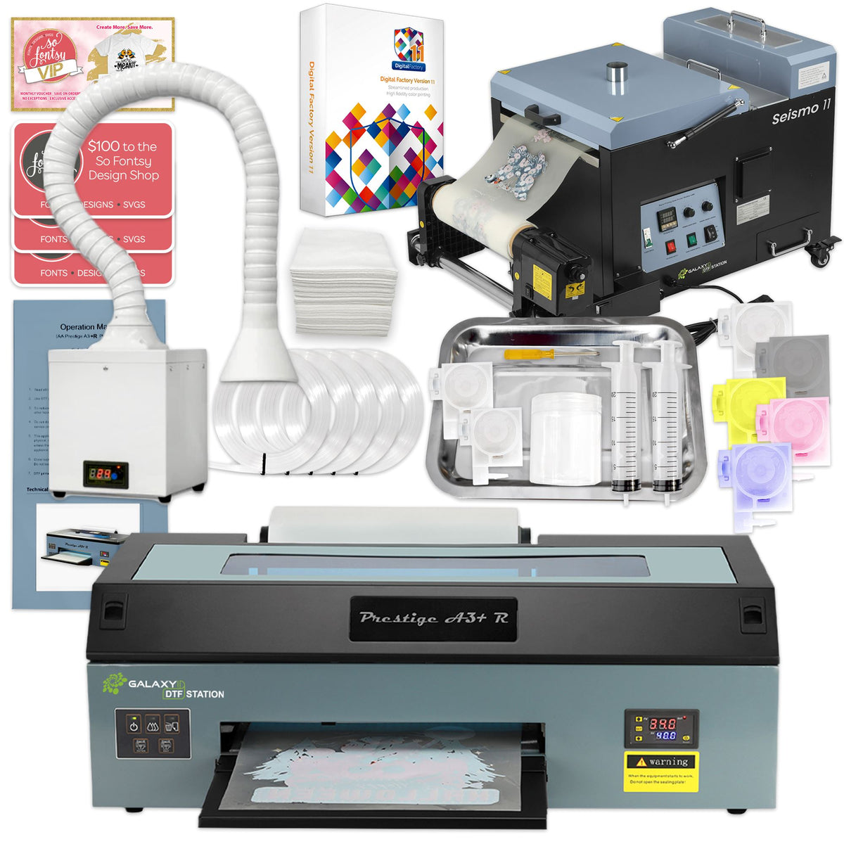 Film Script Printer Prestige A3+ R Direct to Film (DTF) Roll & Sheet Printer, Inks & Suppl ...