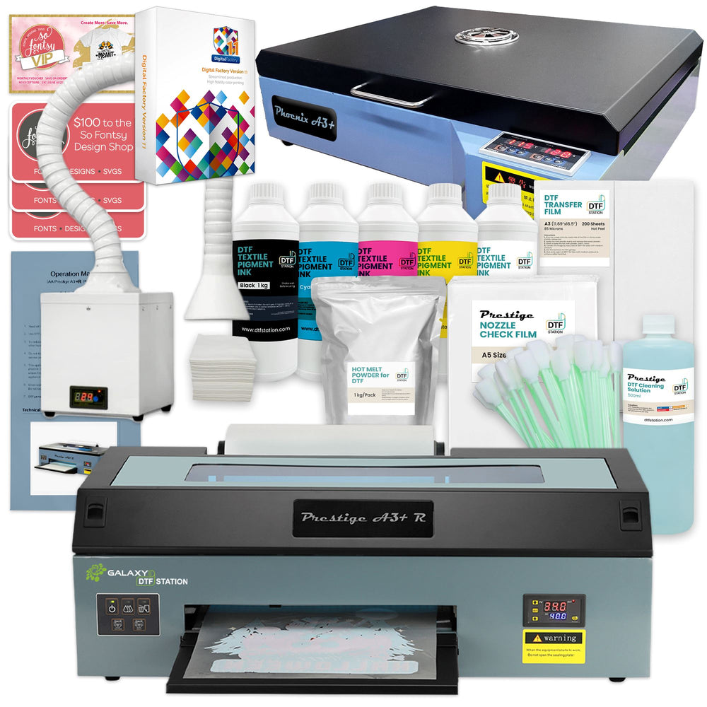 Prestige A3+ R Direct to Film (DTF) Roll & Sheet Printer, Inks & Suppl