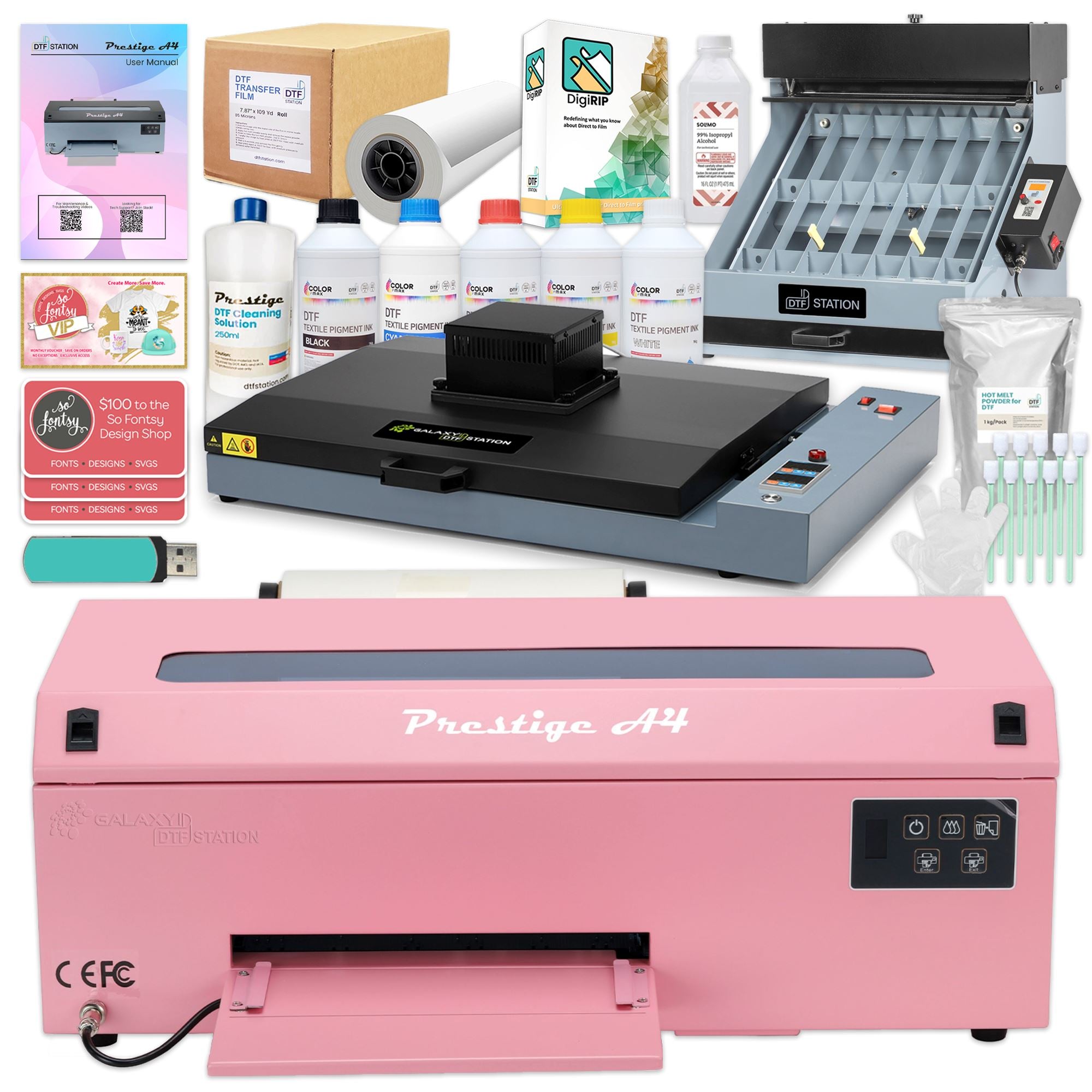 Prestige A4 DTF Printer Shaker & Oven Bundle