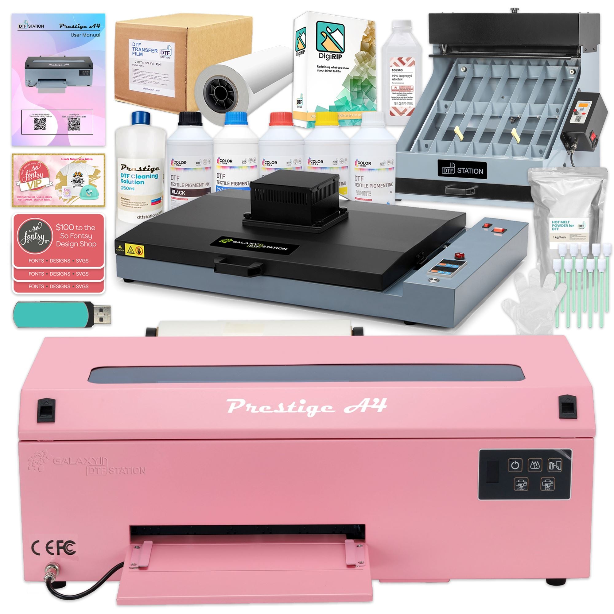 Pink Computer Printer