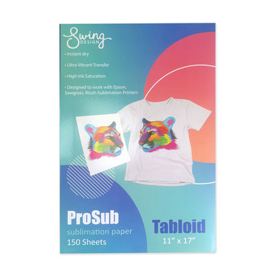 ProSub Premium Sublimation Heat Transfer Paper 11" x 17" - 150 Sheets Sublimation Swing Design 