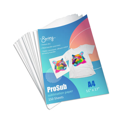 ProSub Premium Sublimation Heat Transfer Paper 11" x 17" - 150 Sheets Sublimation Swing Design 