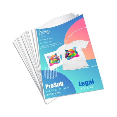 ProSub Premium Sublimation Heat Transfer Paper 8.5" x 14" - 150 Sheets Sublimation Swing Design 