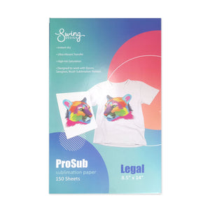 ProSub Premium Sublimation Heat Transfer Paper 8.5" x 14" - 150 Sheets Sublimation Swing Design 