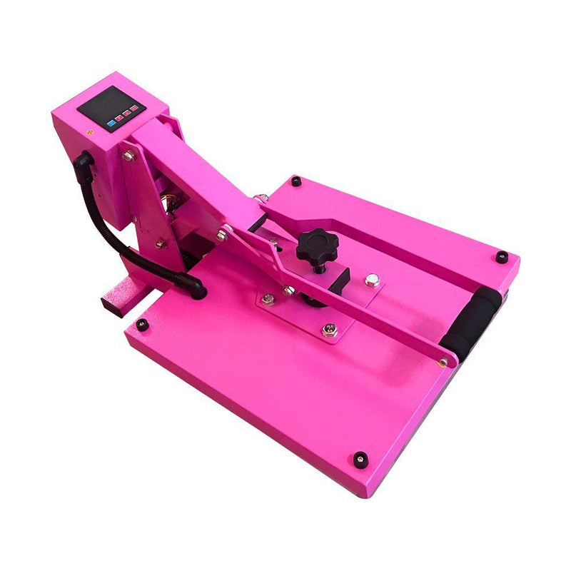REFURBISHED Swing Design 15" x 15" PRO Slide Out Heat Press - Pink Heat Press Swing Design 