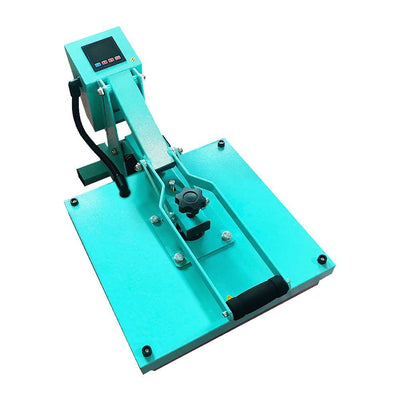REFURBISHED Swing Design 15" x 15" PRO Slide Out Heat Press - Turquoise Heat Press Swing Design 