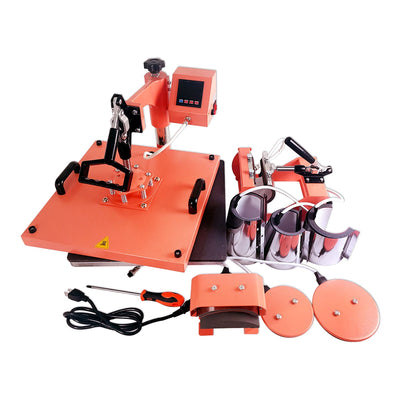 REFURBISHED Swing Design 15" x 15" Swing Away 8-in-1 Heat Press - Coral Heat Press Swing Design 