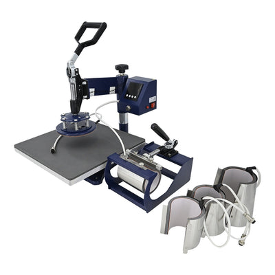 REFURBISHED Swing Design 15" x 15" Swing Away 8-in-1 Heat Press - Navy Heat Press Swing Design 