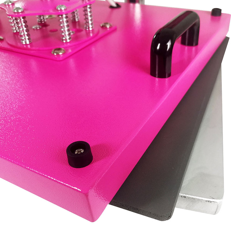 REFURBISHED Swing Design 15" x 15" Swing Away 8-in-1 Heat Press - Pink Heat Press Swing Design 