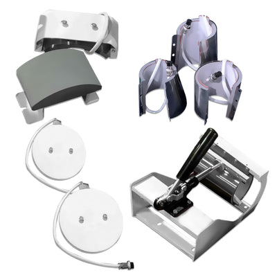 REFURBISHED Swing Design 15" x 15" Swing Away 8-in-1 Heat Press - White Heat Press Swing Design 