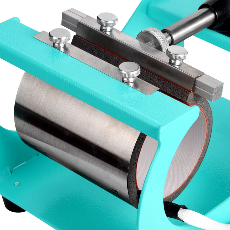 REFURBISHED Swing Design 4-in-1 Mug, Cup, & Bottle Heat Press - Turquoise Heat Press Swing Design 