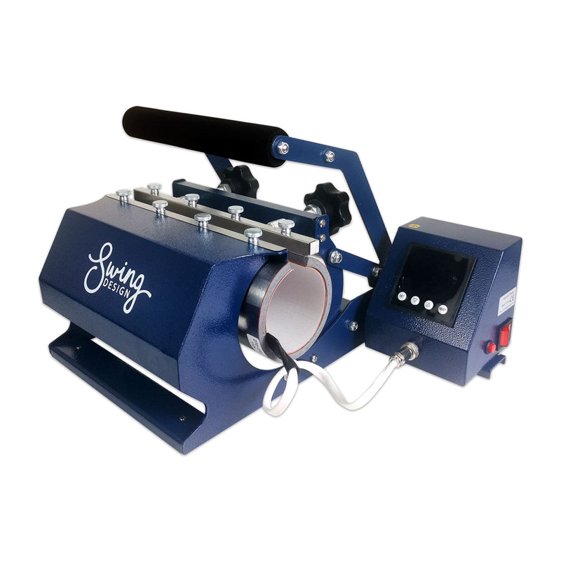 REFURBISHED Swing Design 7-in-1 Tumbler Press 20oz/30oz - Navy Heat Press Swing Design 