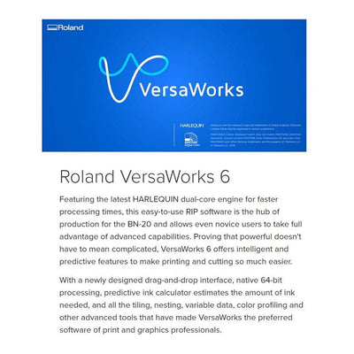 Roland BN-20A Desktop 20" Eco-Solvent Printer & Cutter w/ CMYK, Media & Stand Eco Printers Roland 