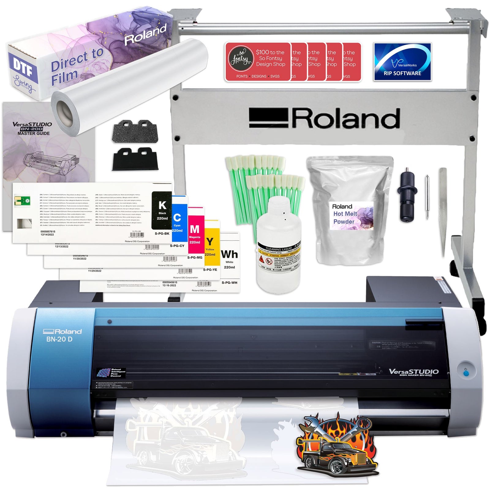 Roland BN20D 20" DTF Printer Bundles Swing Design