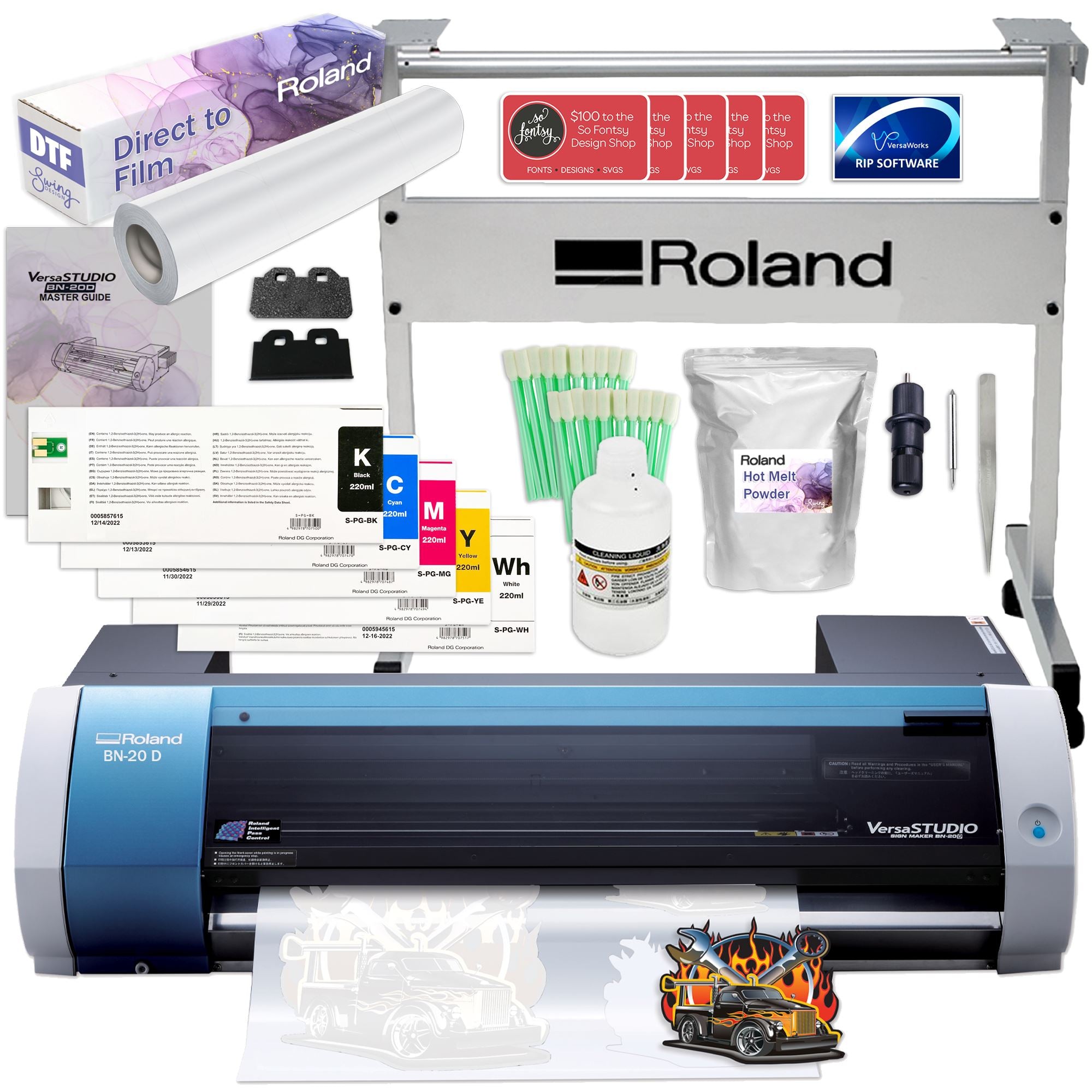 Roland DTF BN-20D Desktop Direct To Film Printer - Complete