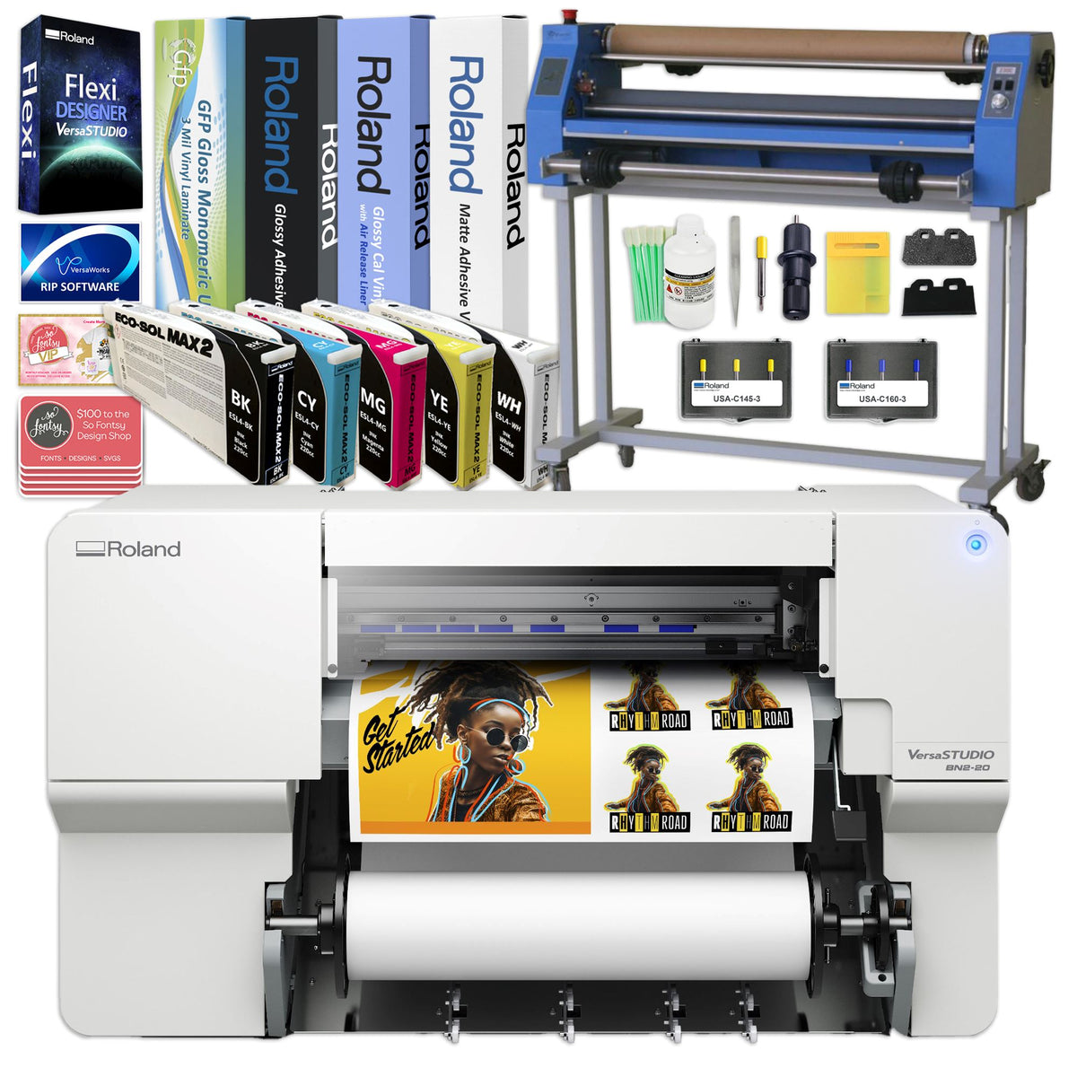 Cad Printer Roland Roland BN2-20 Eco-Solvent Printer Bundles | Swing Design