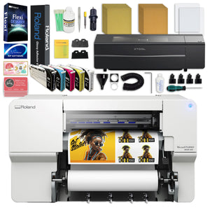 Roland BN2-20 Eco-Solvent Printer & Cutter w/ xTool P2 Pro 55W CO2 Laser Cutter Eco Printers Roland CMYK + White Ink Set 