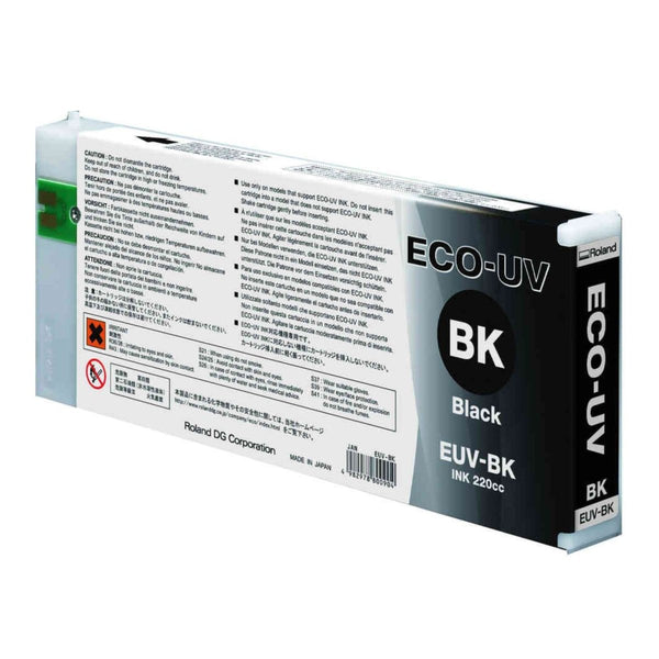 Roland ECO-UV Ink 220ml - Black EUV-BK | Swing Design