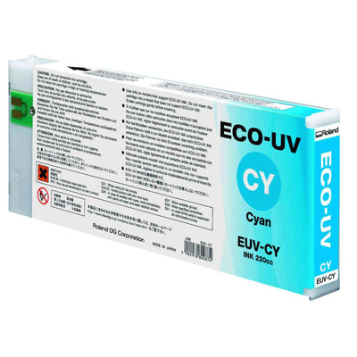 Roland Eco-UV Ink 220ml - Cyan EUV-CY Eco Printers Roland 