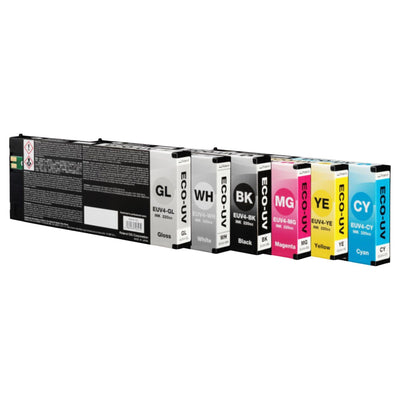 Roland VersaUV EUV4 Ink Bundle 220ml - CYMK + WG Eco Printers Roland 