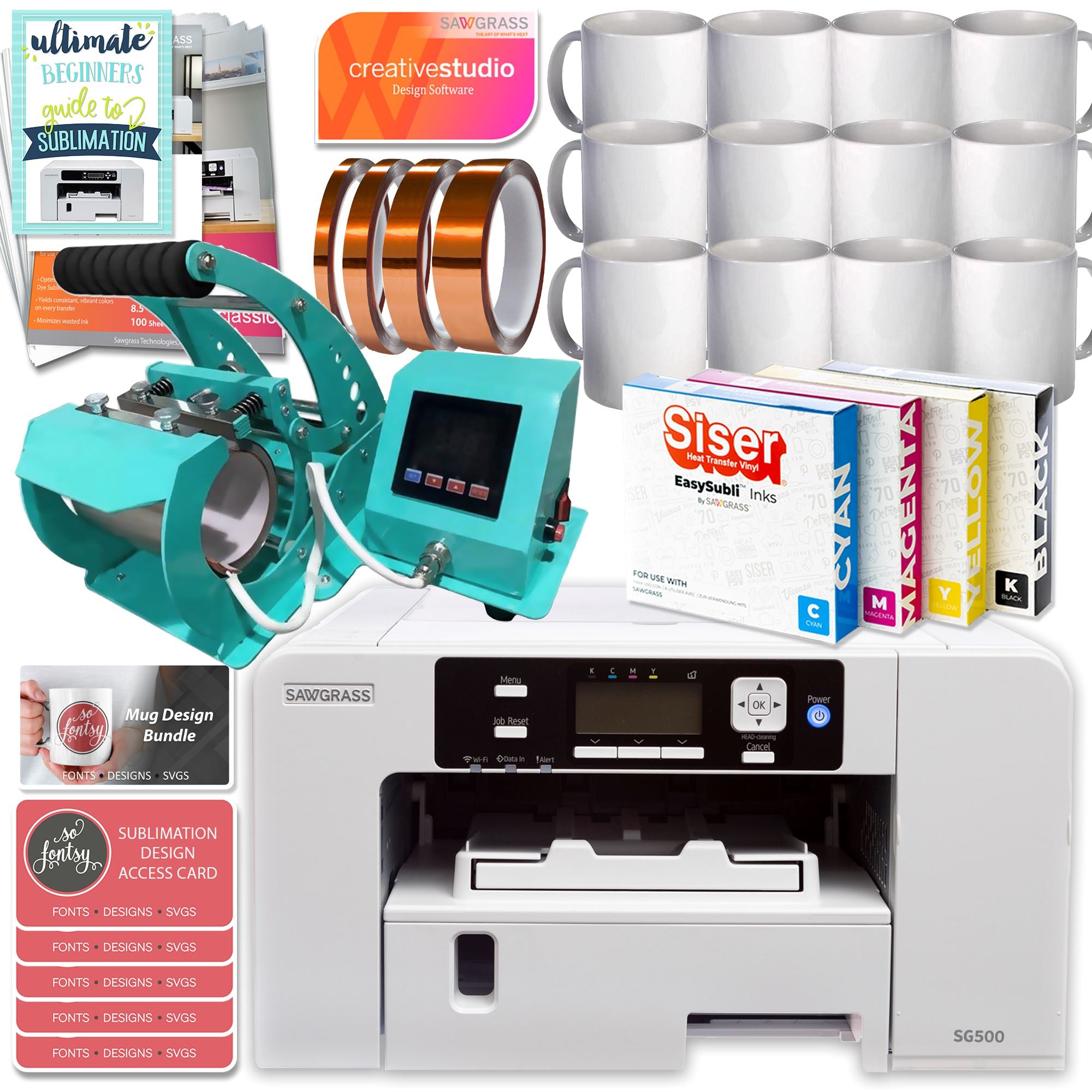 Sublimation starter kit SG500 + SB06 - Sublimation starter kit - Wholesale- sublimation-mugs-printing-shop