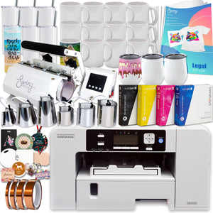 Sawgrass SG500 UHD Sublimation Printer w/ 7-in-1 Tumbler Press Bundle Sublimation Bundle Sawgrass 20ml Ink Set 