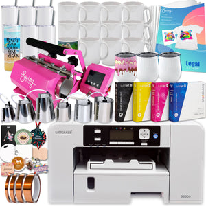 Sawgrass SG500 UHD Sublimation Printer w/ 7-in-1 Tumbler Press Bundle Sublimation Bundle Sawgrass 20ml Ink Set 