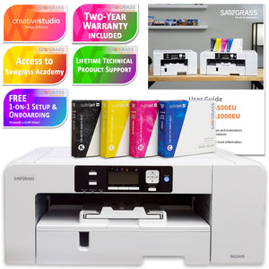 Sawgrass UHD Virtuoso SG1000 Sublimation Printer w/ 8-in-1 Heat Press Sublimation Bundle Sawgrass 